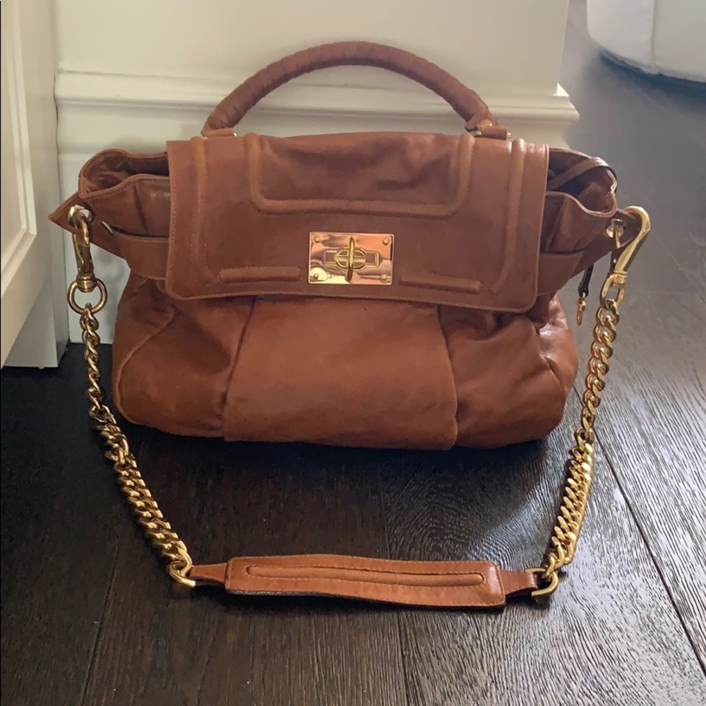 Be & D leather satchel bag